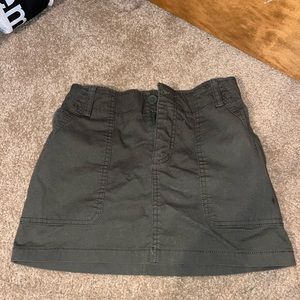 Green Cargo Mini Skirt